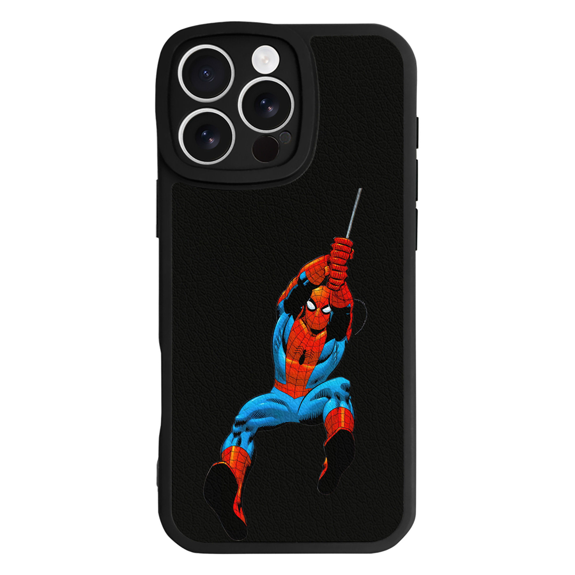 Spider Man スパイダーマン 【iPhone 16シリーズ対応】シリコンスマホケース（レザー調） 材質：シリコン